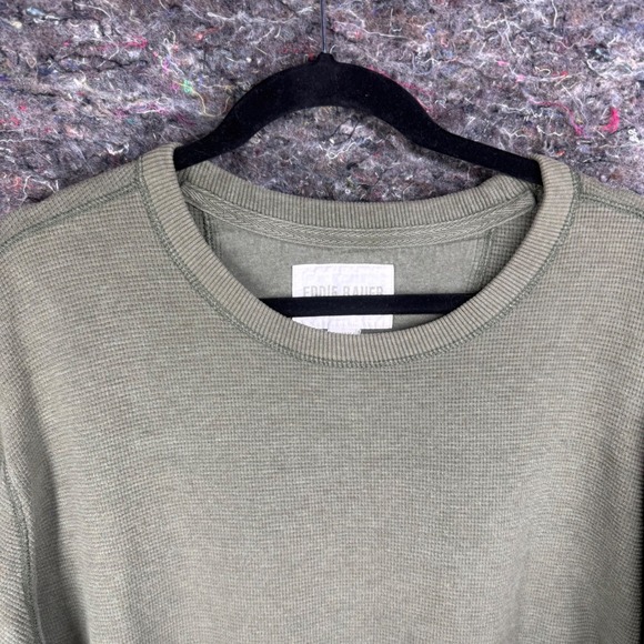Eddie Bauer Men's Green Waffle Knit Long Sleeve Thermal Shirt XXXL Tall - Picture 2 of 9